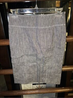 Bebe Classic Grey Pinstripe Pencil Skirt